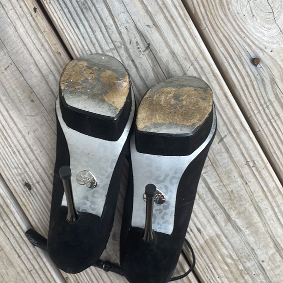 Betsey Johnson Black "Tryyst" Stiletto Heels Size 7 - Picture 15 of 15